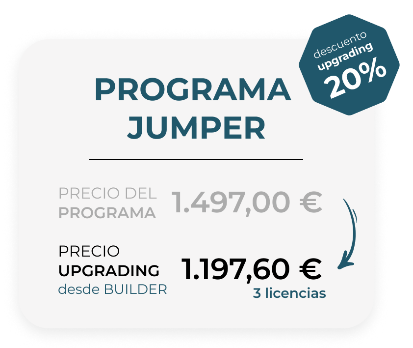 Precio upgrading del programa Jumper: 1197.60€